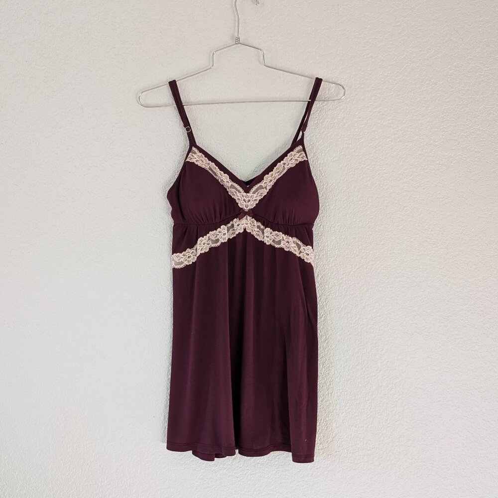 Victoria's Secret Women's Purple and Burgundy Blouse